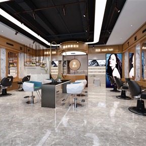 现代 理发店 理发店美容店