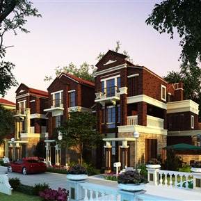 简欧 联排别墅 别墅