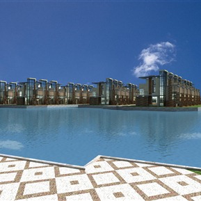 现代 联排别墅 水边别墅