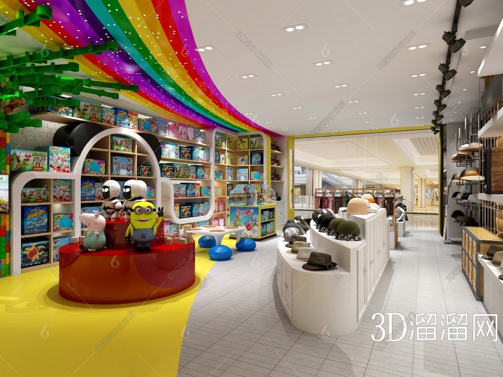 现代儿童玩具专卖店3d模型下载