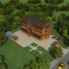 东南亚 会所建筑 木屋酒店接待中心会所