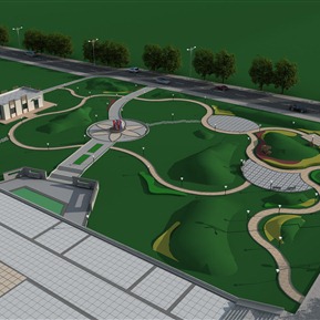 现代 广场 公园广场细化