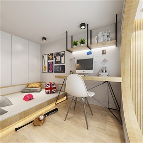 北欧 儿童房 挑空公寓