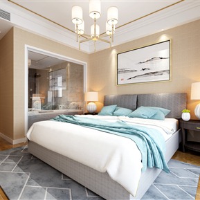 现代 卧室 港式