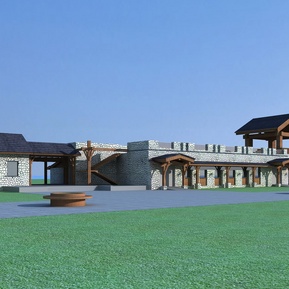 中式 大门 大门入口