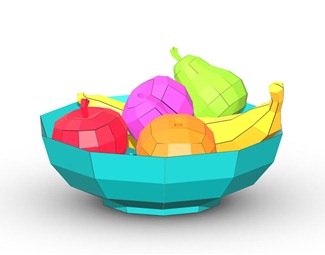 【小方盆果盘模型】_3dmax模型库免费下载_3d溜溜网