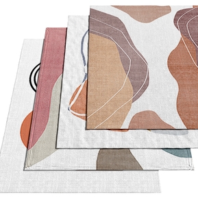 现代 方形地毯 布艺绒毛地毯