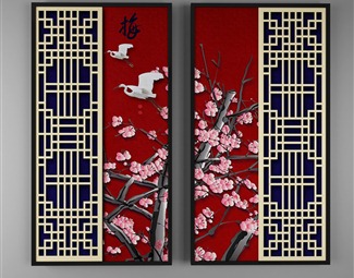 新中式 植物画 挂画