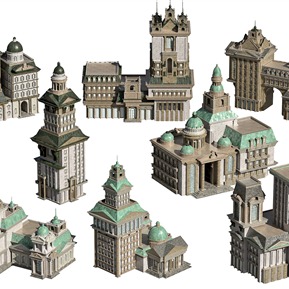 欧式 建筑 古建筑楼房