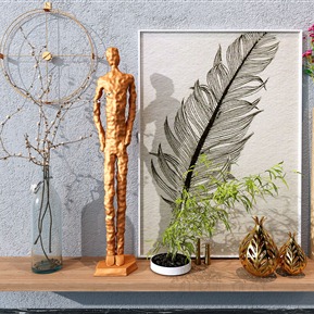 现代 花瓶 花瓶花卉组合 摆件 装饰品 墙饰 装饰画 干枝