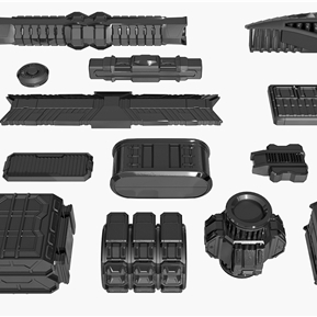 现代 机械零件 科幻硬表面