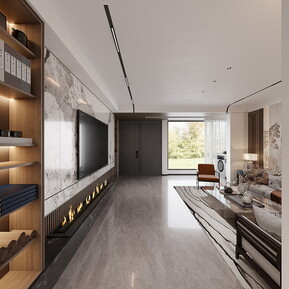 新中式 客餐厅 别墅客餐厅