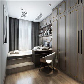 轻奢 榻榻米卧室 主次卧