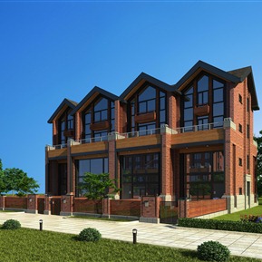 欧式 双拼别墅 别墅小院