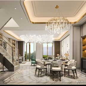 轻奢 客餐厅 餐厅