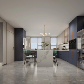 轻奢 厨房 餐厅厨房