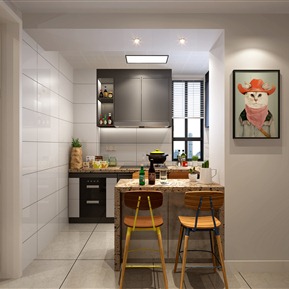 北欧 厨房 客餐厅厨房