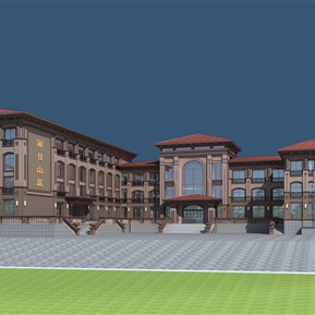 欧式 酒店建筑 酒店宾馆