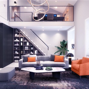 现代 复式客厅 客厅