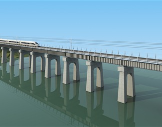 现代铁路高架桥