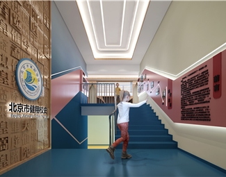 现代 楼梯间 学校展廊