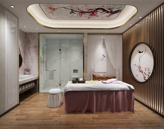 新中式美容院房间