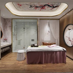 新中式 SPA 美容按摩接待包间