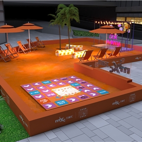 现代 美陈 沙滩暴