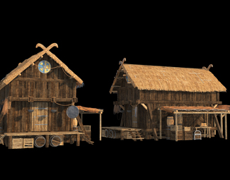 现代草屋顶建筑