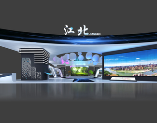 现代展厅装修效果图