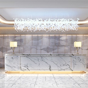 现代 前台 前台大厅走道