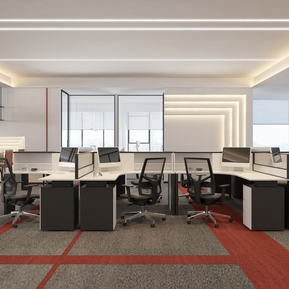 现代 公共办公区 办公大厅