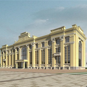 欧式 酒店建筑 会所