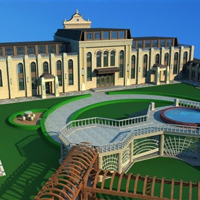 欧式 酒店建筑 商业办公会所娱乐场所