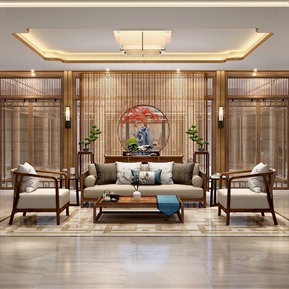 新中式 接待区 门厅