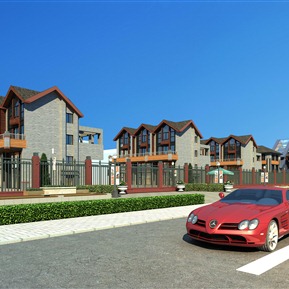 欧式 独栋别墅 别墅沿街