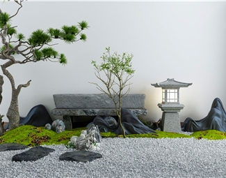 新中式室内小品景观