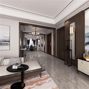 新中式 客餐厅 全景