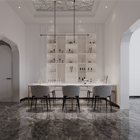 现代 美甲店 美甲区