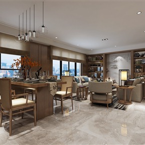 新中式 客餐厅 简中客餐厅