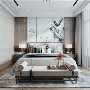 新中式 卧室 主卧室