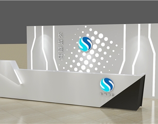 现代公司形象背景墙3d模型下载