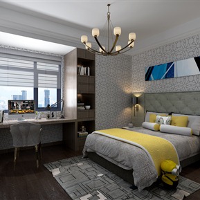 美式 卧室 儿童房卧室