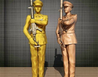现代红军人物雕塑