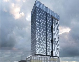 现代办公楼建筑效果图3d模型下载
