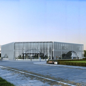 现代 展馆 玻璃幕墙展馆