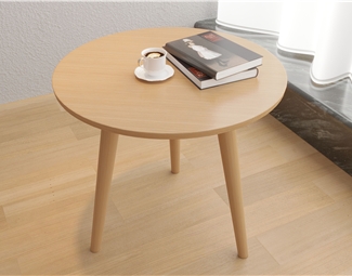 现代木纹圆桌