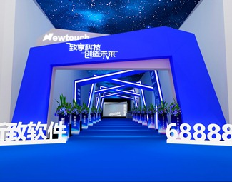 现代 门头 展厅活动门头