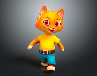 现代 游戏角色 卡通角色 卡通猫 猫战士 卡通动物