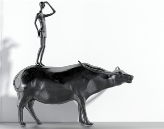 现代创意牛雕塑